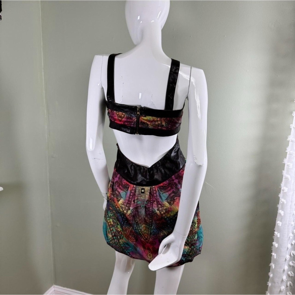 Vintage Apple Bottoms Cut-Out Mini Dress – Multicolor Paisley Bubble Hem Size M‎ - Picture 5 of 6